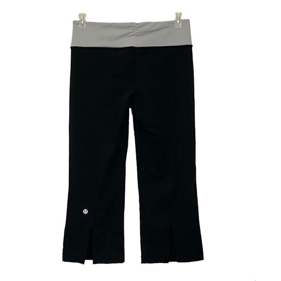 Lululemon Gather & Crow Crop Slit Hem Black 2 - Picture 3 of 6